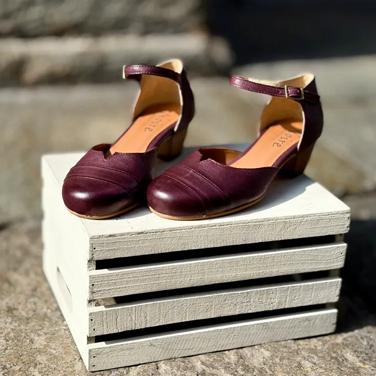 Nuvola tacco 3 cm - color PRUGNA