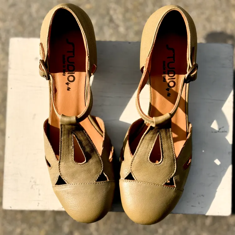 Petalo tacco 3 cm- color KAKI