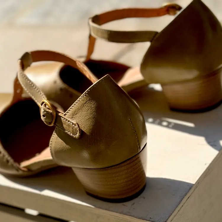 Tanghera tacco 3 cm - color KAKI