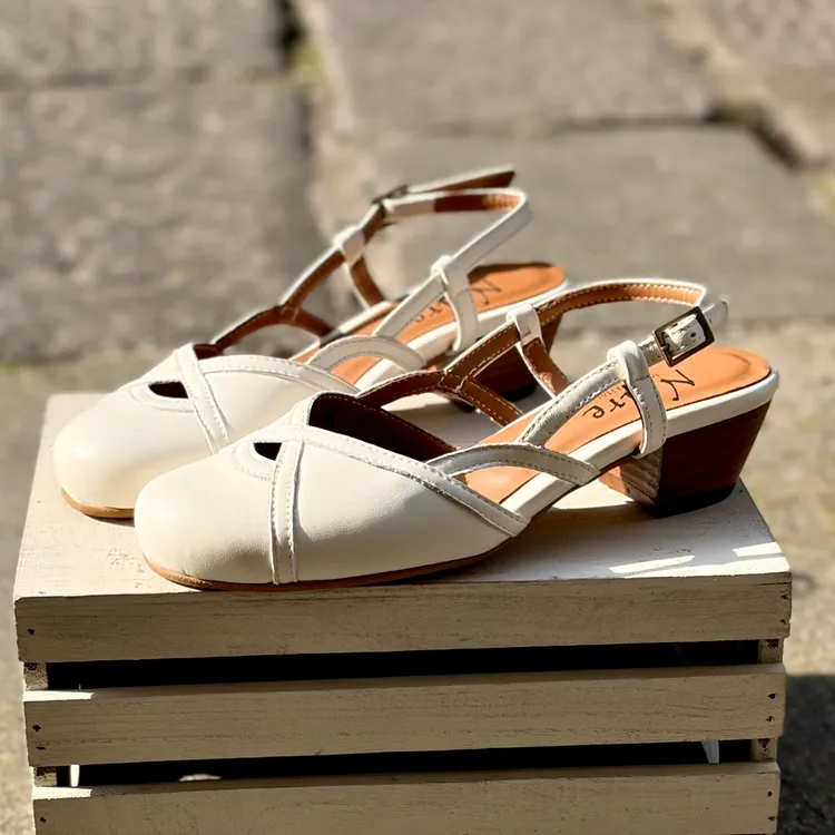 Sabot Gaia tacco 3 cm - color BIANCO