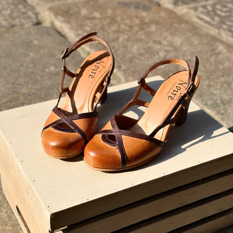 Sabot Gaia - bicolor SOFT CUOIO e CAFFE'