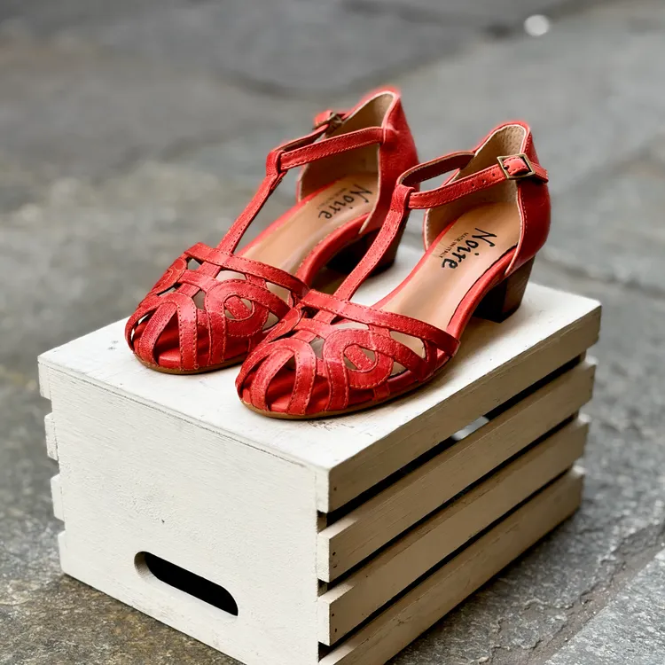 Modello Alice tacco 3 cm - color ROSSO VERMIGLIO