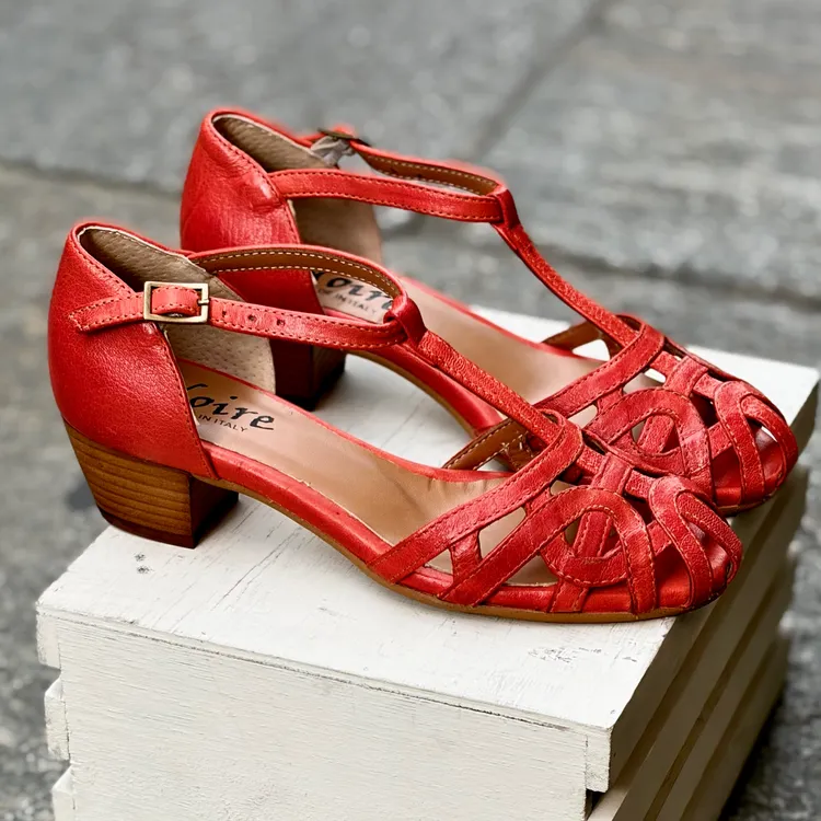 Modello Alice tacco 3 cm - color ROSSO VERMIGLIO