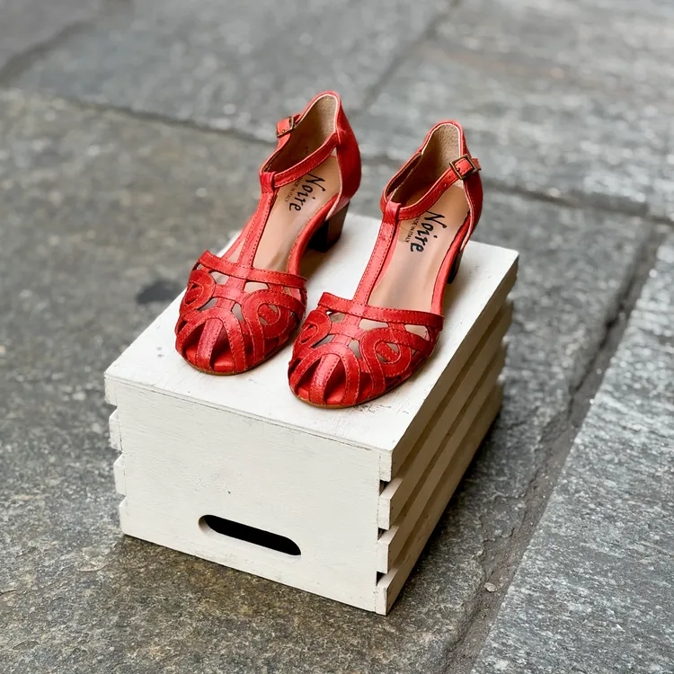 Modello Alice tacco 3 cm - color ROSSO VERMIGLIO