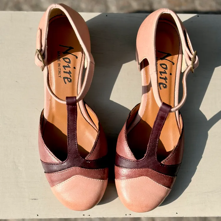 Clarissa tacco 3 cm - tricolor CIPRIA/DATTERO/PRUGNA