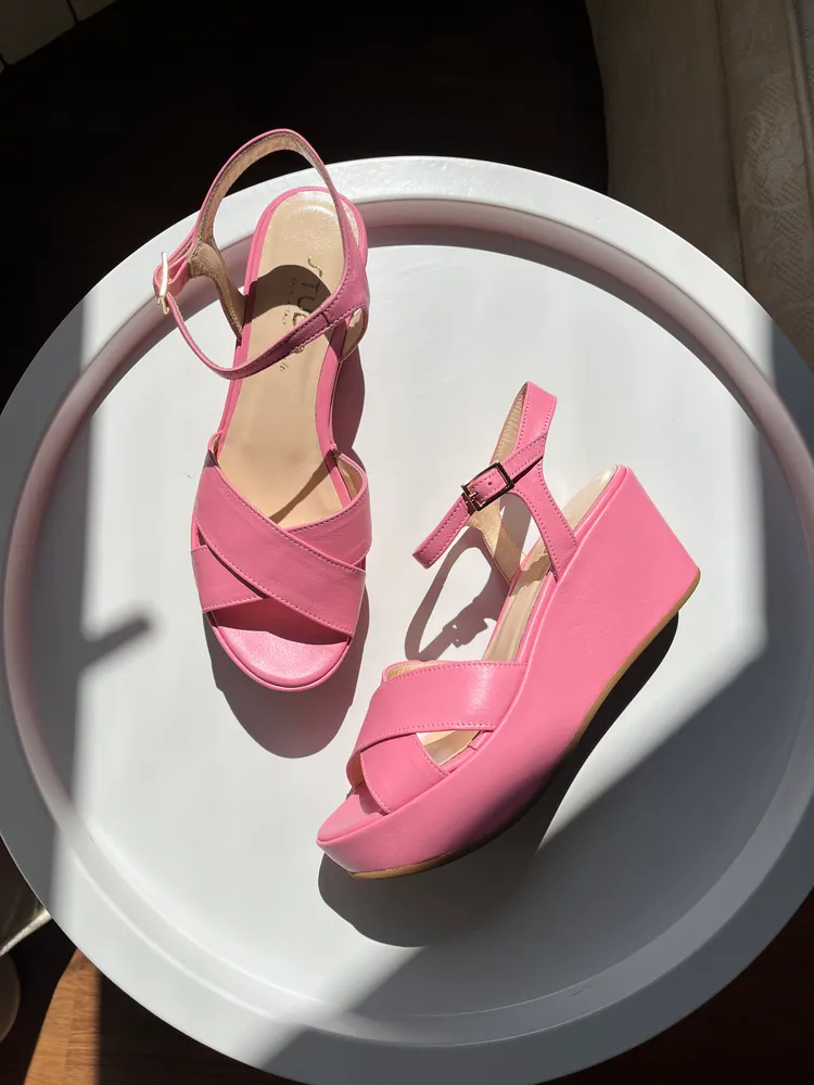 Zeppa in pelle - color ROSA