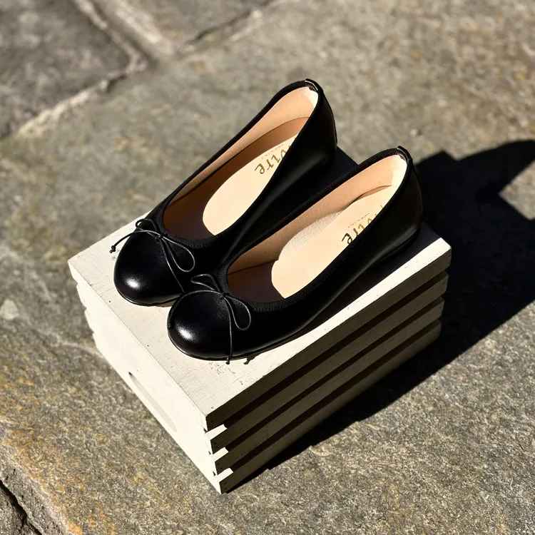 Ballerina con zeppa interna - color NERO