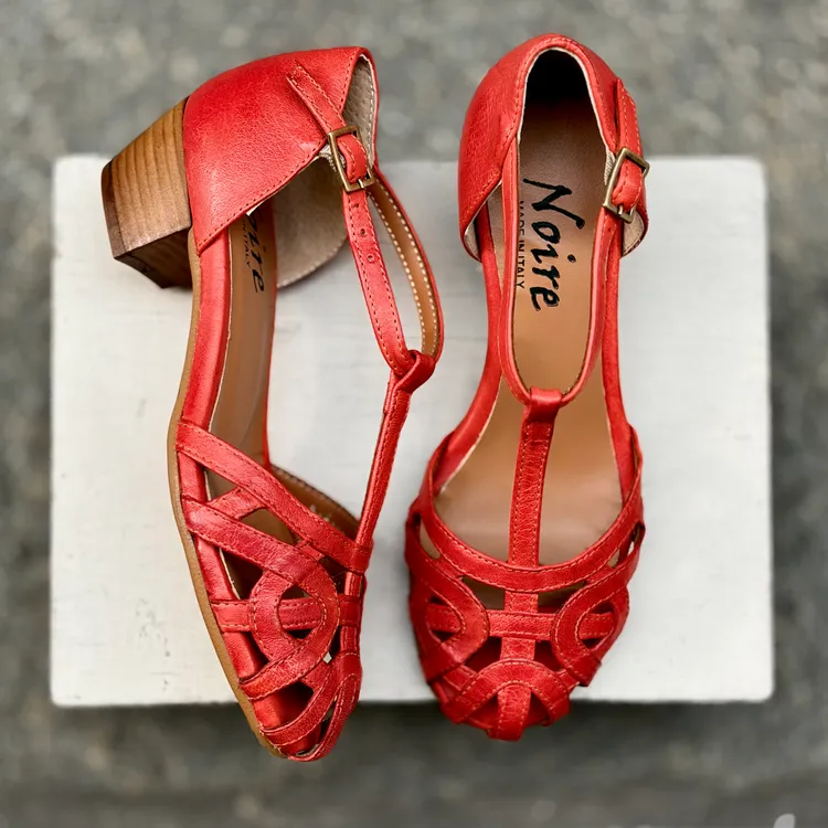 Modello Alice tacco 3 cm - color ROSSO VERMIGLIO