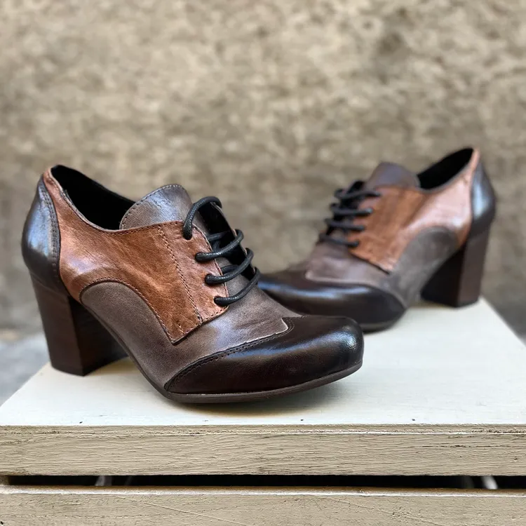 Francesina Louise - tricolor CAFFE-ASFALTO-CACAO