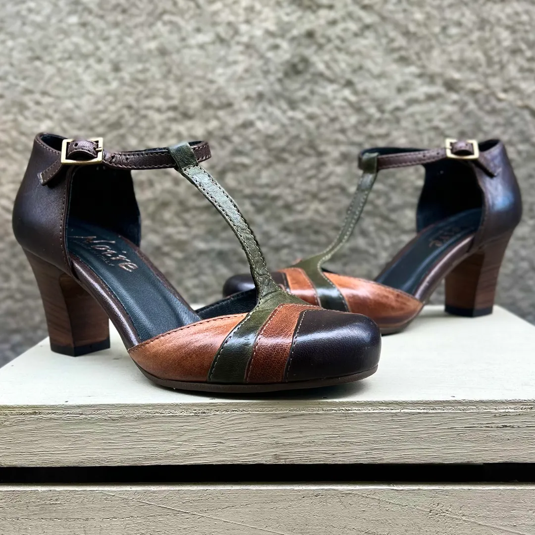 Modello Clarissa - tricolor CAFFE' - CACAO - FORESTA
