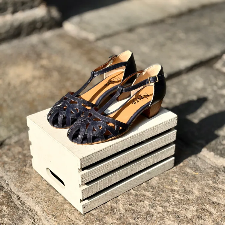 Modello Alice tacco 3 cm - color BLU ABISSO