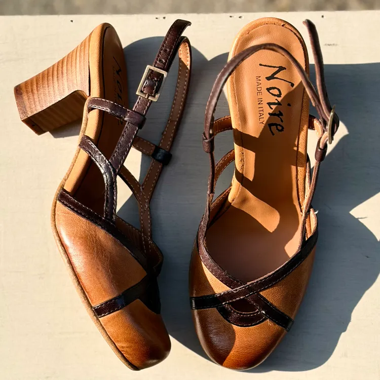 Sabot Gaia - bicolor SOFT CUOIO e CAFFE'