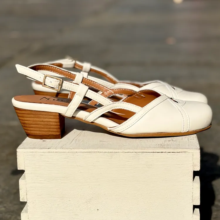 Sabot Gaia tacco 3 cm - color BIANCO