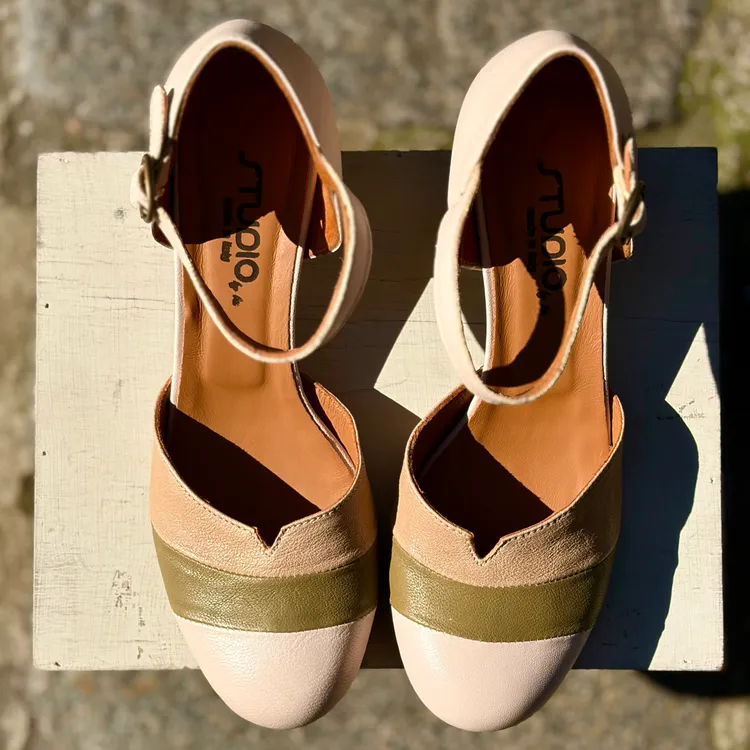 Nuvola tacco 3 cm - tricolor NATURALE - KAKI - SAFARI