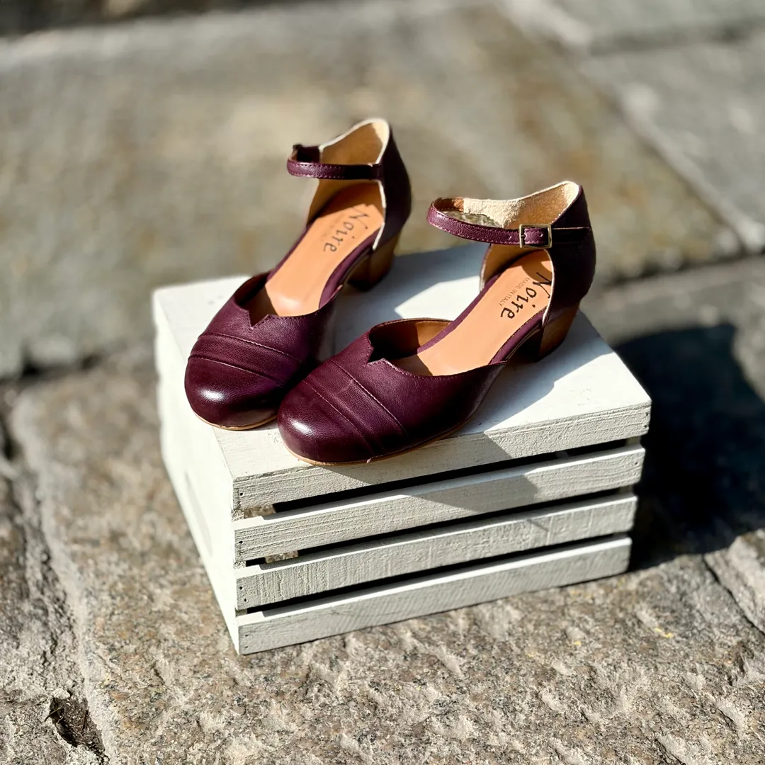 Nuvola tacco 3 cm - color PRUGNA