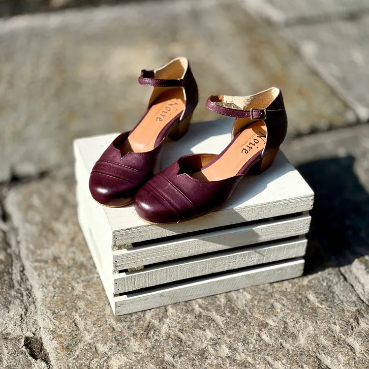 Nuvola tacco 3 cm - color PRUGNA