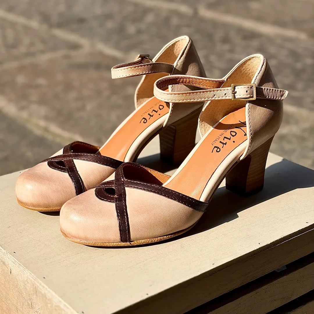 Modello Letizia - color PANNA e CAFFE'