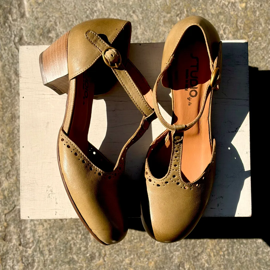 Tanghera tacco 3 cm - color KAKI