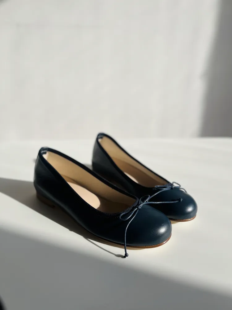 Ballerina con zeppa interna - color BLU NOTTE