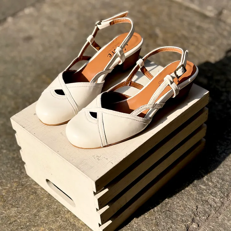 Sabot Gaia tacco 3 cm - color BIANCO