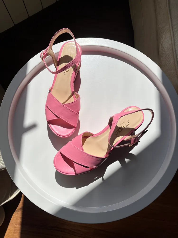 Zeppa in pelle - color ROSA