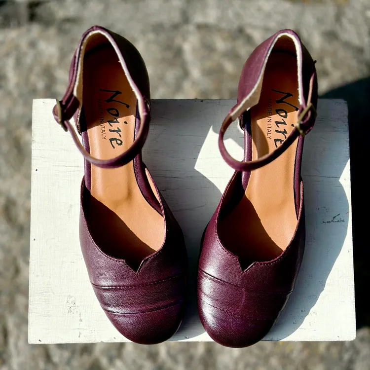 Nuvola tacco 3 cm - color PRUGNA