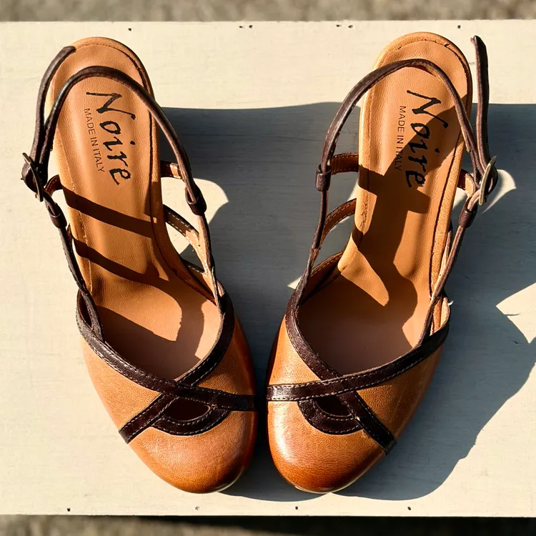 Sabot Gaia - bicolor SOFT CUOIO e CAFFE'