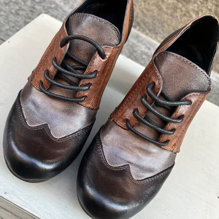 Francesina Louise - tricolor CAFFE-ASFALTO-CACAO