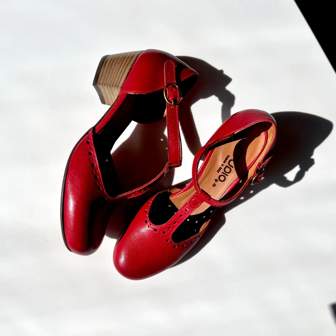 PREVENDITA Tanghera tacco 3 cm - color ROSSO CILIEGIA