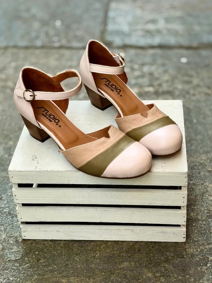 Nuvola tacco 3 cm - tricolor NATURALE - KAKI - SAFARI