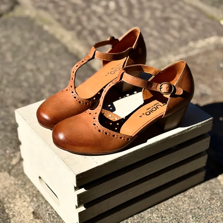 Tanghera tacco 3 cm - color LIGHT CUOIO