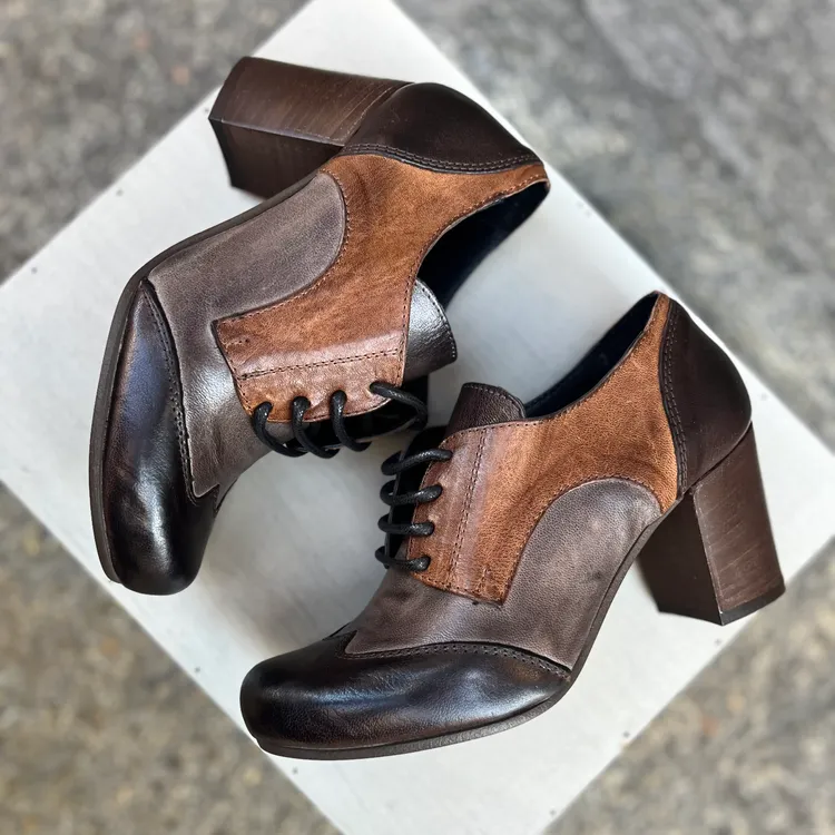 Francesina Louise - tricolor CAFFE-ASFALTO-CACAO