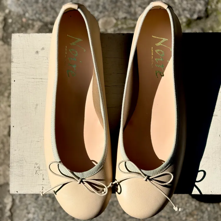 Ballerina con zeppa interna - color ECRU