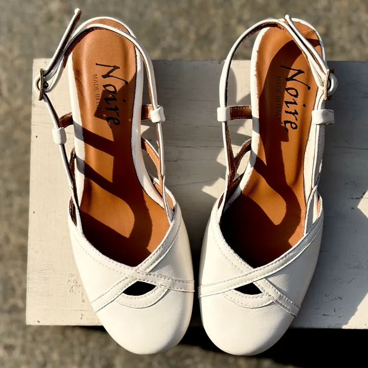 Sabot Gaia tacco 3 cm - color BIANCO