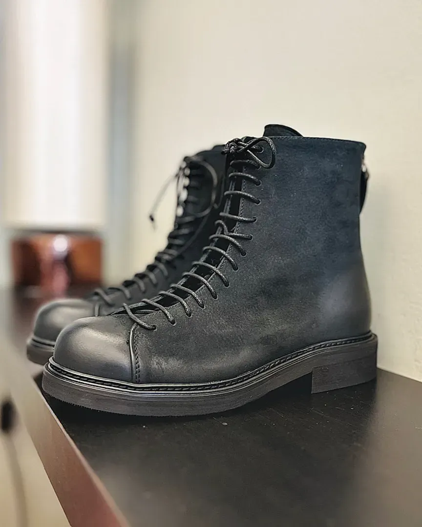 Modello Pattino Boots - NERO OPACO WASH